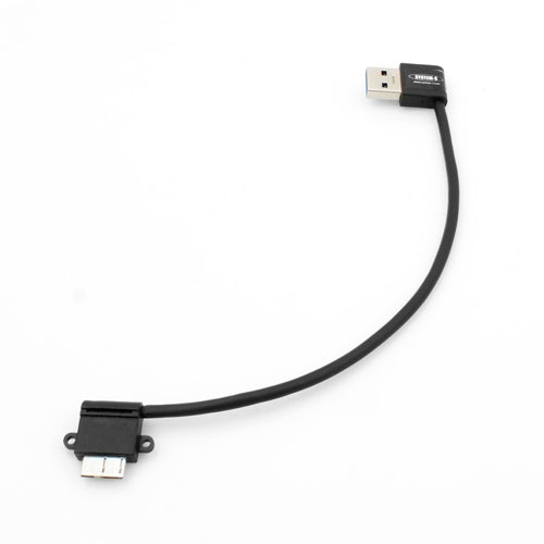 Micro USB 3.0 Kurzes Kabel gewinkelt Winkelstecker 90 Grad 26 cm | System-S