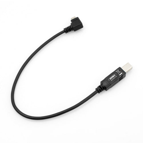 USB Typ-B zu Micro USB Kabel Datenkabel Ladekabel 90° Winkelstecker 25 cm | System-S