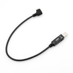 USB Typ-B zu Micro USB Kabel Datenkabel Ladekabel 90° Winkelstecker 25 cm | System-S