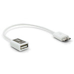 Kurzes Micro USB 3.0 On-The-Go Host Kabel OTG Kabel Host Adapter Datenkabel 17 cm in Weiß für Samsung Galaxy Note 3 | System-S