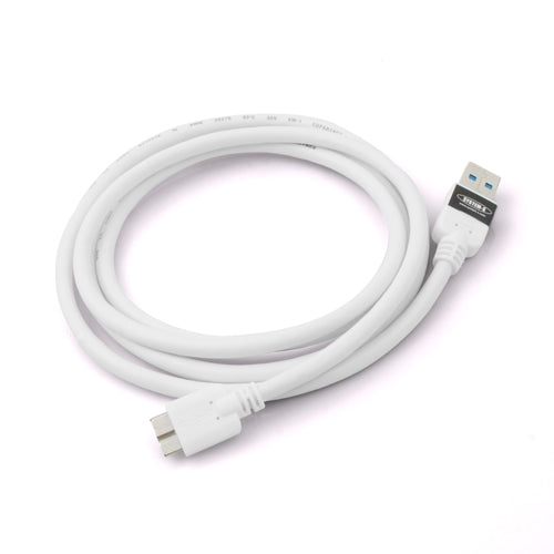 Micro USB 3.0 Datenkabel Ladekabel (USB 3.0 Micro-B) 140 cm in Weiß | System-S