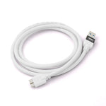 Micro USB 3.0 Datenkabel Ladekabel (USB 3.0 Micro-B) 140 cm in Weiß | System-S