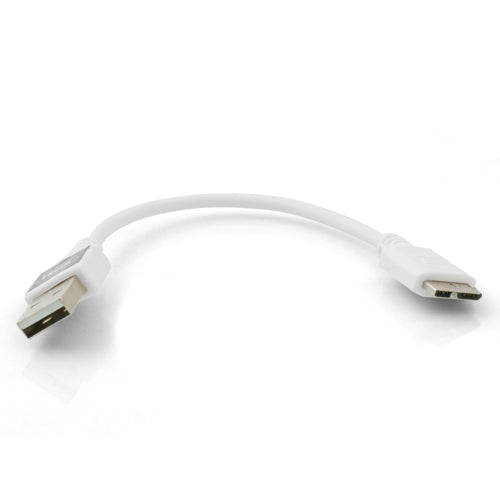 10 cm High Speed Micro USB 3.0 Ladekabel für doppelt so schnelles Aufladen doppelte Ladegeschwindigkeit 2x Schneller in weiß | System-S