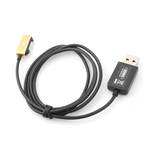 Magnet Stecker USB Kabel mit LED Ladelampe für Sony Xperia Z1 Xperia Z2 Compact in Gold Farbe | System-S