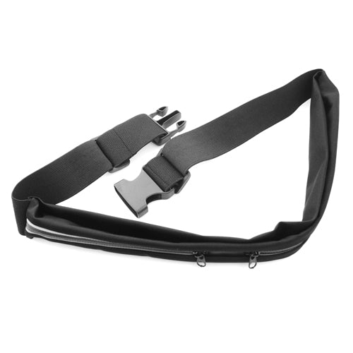 Sport Gürtel 2 Kammern Taillen Brustgurt Hüftgurt Tasche Spritzwassergeschützt für Smartphone Handy Mp3 Player und andere Gegenstände | System-S