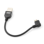 90° gewinkelt Micro USB Kabel Datenkabel Ladekabel 90 grad Winkelstecker 10 cm | System-S