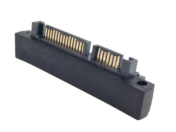 Adapter Rechtwinkliger SATA 22Pin 7 + 15 (male) zu SATA 22Pin (female) | System-S