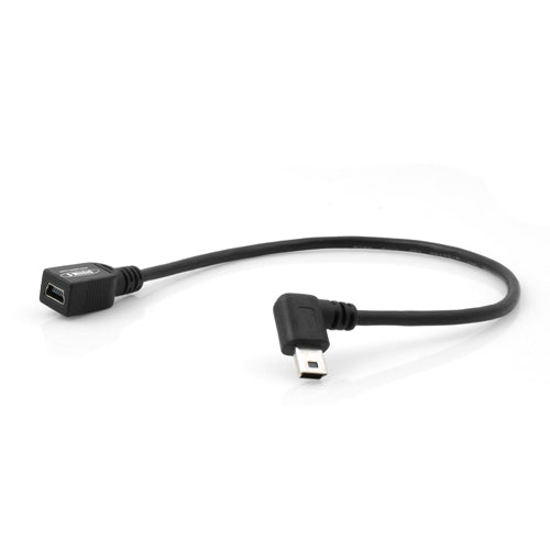 Mini USB Winkelstecker auf Mini USB Buchse Daten- und Ladekabel 25 cm | System-S