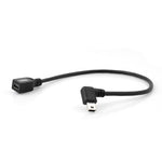 Mini USB Winkelstecker auf Mini USB Buchse Daten- und Ladekabel 25 cm | System-S