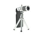 12x Teleskop Teleobjektiv Zoom Linse mit Hartschale Case Hülle und Mini Tripod Stativ für iPhone 6 | System-S