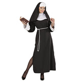 Kostüm Nonne für Damen | Kleid, Gürtel und Haube