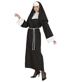 Kostüm Nonne für Damen | Kleid, Gürtel und Haube