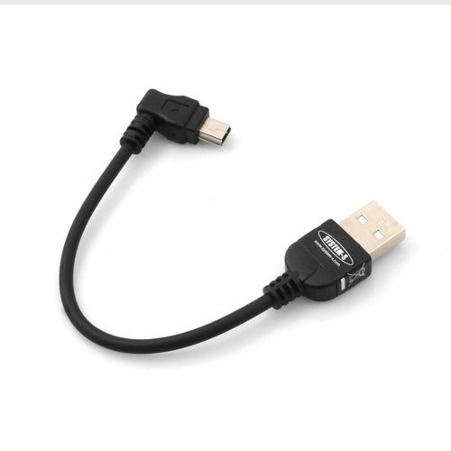 Mini USB Kabel  10 cm 90° gewinkelt | System-S