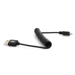 Micro USB Spiralkabel Datenkabel Ladekabel 10 cm - 90 cm | System-S