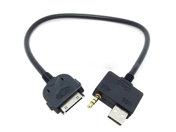 KFZ Auto USB & 3.5mm Klinke für iPhone iPod 30-Pin Anschluss für Hyundai Kia MDI 25cm | System-S