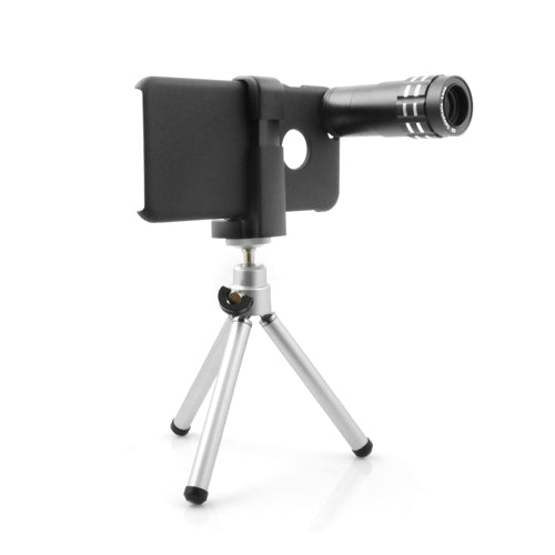 Linsenset 20X Mikroskop Weitwinkel + Makro Fischauge 2X 9X 12X Telefoto Linse Objektiv mit Mini Stativ und Case Cover für iPhone 6 | System-S
