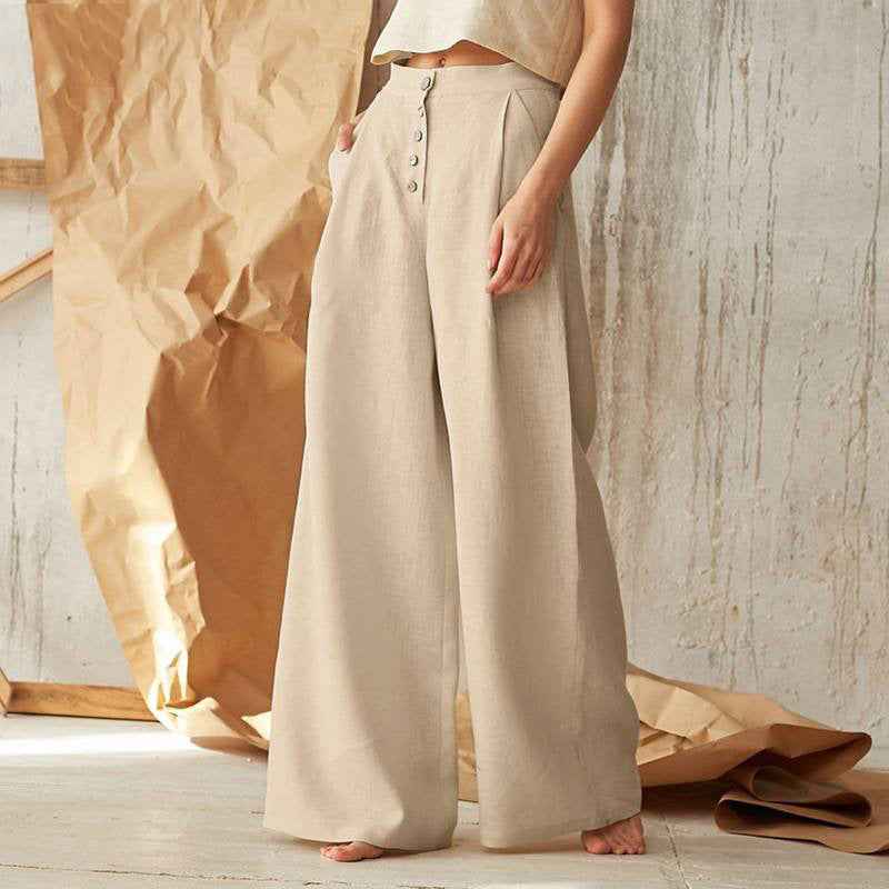 Elegante Wide-Leg Stoffhose