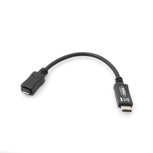 USB 3.1 Typ C (male) zu USB Micro B (female) Datenkabel Ladekabel Adapter Kabel Verlängerung (ca. 15 cm) | System-S
