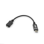 USB 3.1 Typ C (male) zu USB Micro B (female) Datenkabel Ladekabel Adapter Kabel Verlängerung (ca. 15 cm) | System-S