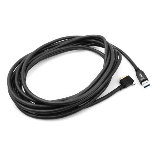5m USB Kabel 3.0 A zu Winkel Links 3.0 mit Feststellschraube | System-S