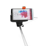 Universal Monopod Selfiepod Selfiestick Teleskopstab Halter (ca. 23,5 cm - 100 cm Länge) mit ¾ Schraube und Adapter (ca. 6cm - 8,5cm Breite) für Selfies mit Fernauslöser grün | System-S