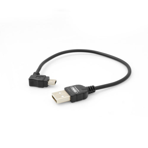 Mini USB Kabel 90 grad gewinkelt Winkelstecker Datenkabel Ladekabel 20 cm | System-S