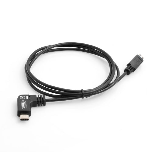 USB 3.1 Type C (male) Winkelstecker 90° gewinkelt zu USB 2.0 Micro B (male) Kabel Verlängerung 100 cm | System-S