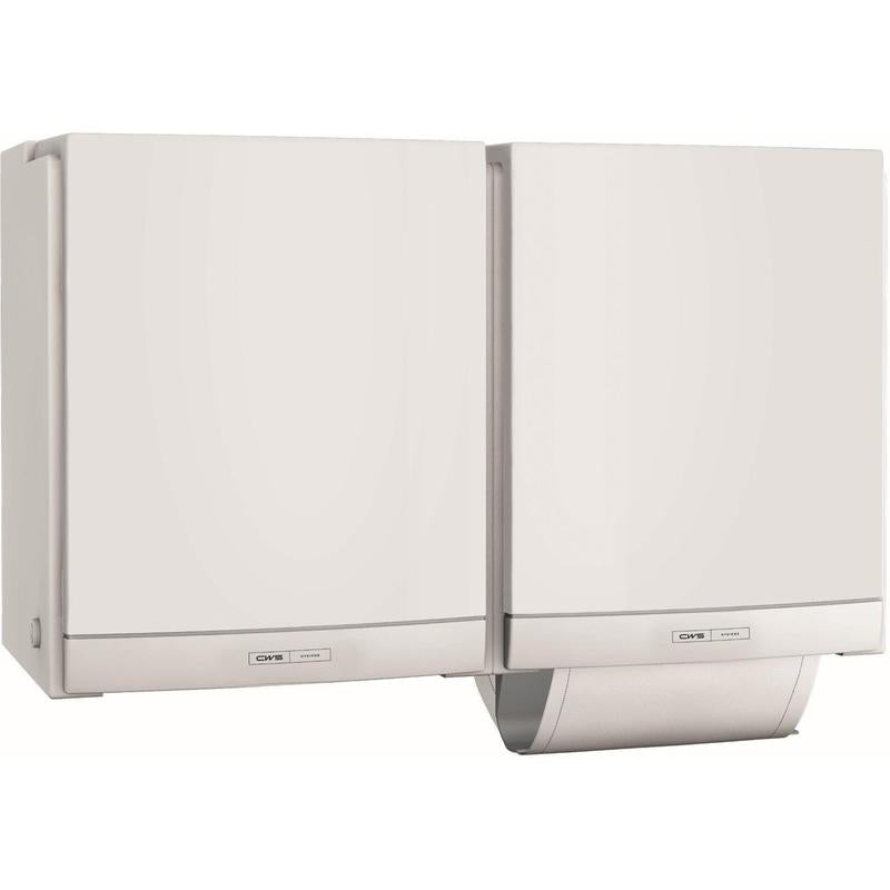 CWS ParadiseLine Stoffhandtuchspender DUO inklusive Panel Weiß | 1 Stück