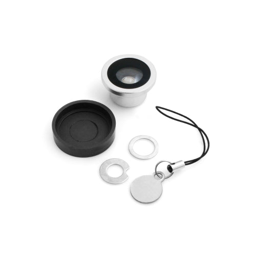 Universal 0,4x Fischauge Fisheye Linse Objektiv magnetischer Halt für Smartphone Tablet PC | System-S