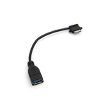 Micro USB 3.0 Host Adapter OTG Kabel 90 grad rechts gewinkelt Winkelstecker 15 cm | System-S