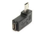 90° grad Links gewinkelt Winkelstecker Micro USB auf Micro USB Adapter OTG Host Cable Flash Drive Verbindung für Smartphone Handy Tablet PC | System-S