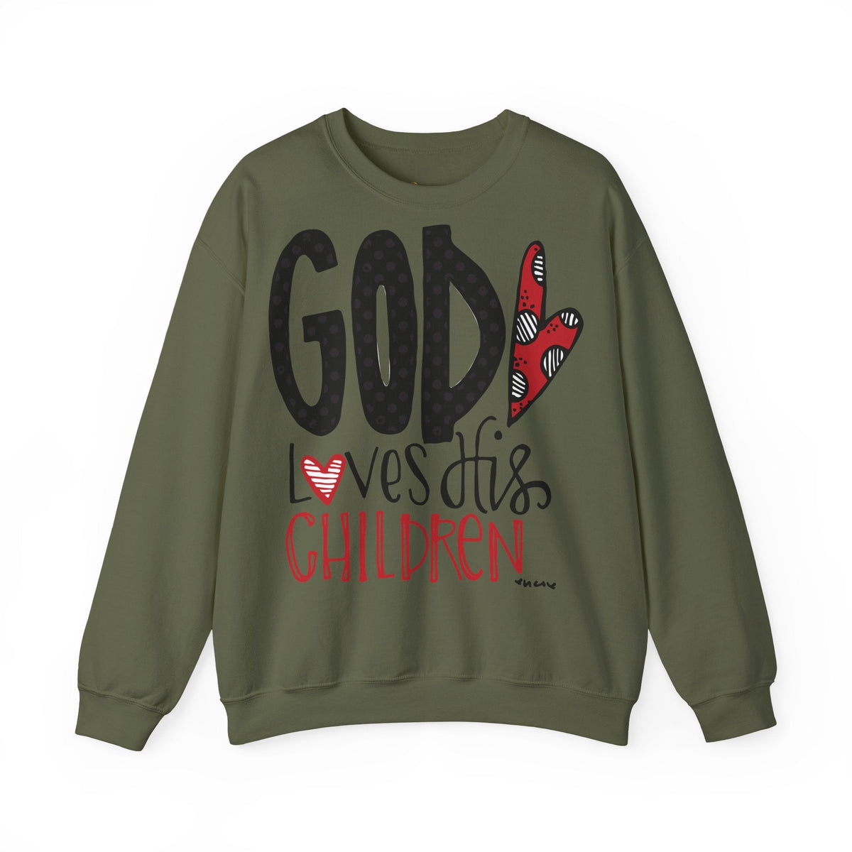 Gott liebt Seine Kinder Sweatshirt – Faith-Crewneck für Kinder und Familie