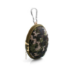 Kopfhörer Schutztasche Hard Case Cover Schutz Aufbewahrungstasche Box mit Karabiner Pixel grün-camouflage | System-S