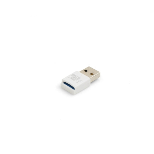 Mini Adapter USB A 3.0 für microSD / SDHC / T-Flash Karten Leser Card Reader Kartenlesegerät in Weiß | System-S