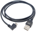 Micro USB 2.0 Datenkabel Ladekabel 140 cm 90 grad gewinkelt links Winkelstecker | System-S