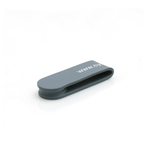 Magnet Clip Kabelbinder Kabelclip für Kopfhörer Kabel Earphones in Grau | System-S