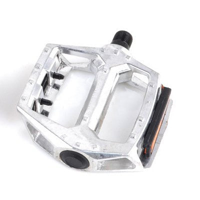 Universal Fahrrad Pedal mit integriertem Reflektor Farbe Silber | System-S