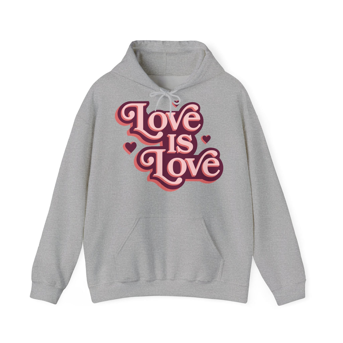Love Is Love Hoodie – Retro Herz Pride Kapuzenpullover