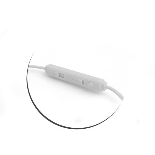 Einohr Anti-Strahlung Anti-Radiation Headset Kopfhörer mit Schallschlauch Weiß | System-S