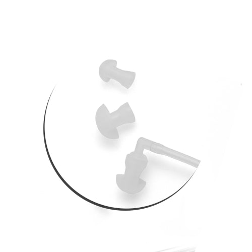 Einohr Anti-Strahlung Anti-Radiation Headset Kopfhörer mit Schallschlauch Weiß | System-S