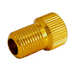 Ventil Adapter Ventiladapter Presta auf Schrader von Fahrradventil auf Autoventil Farbe Gold | System-S