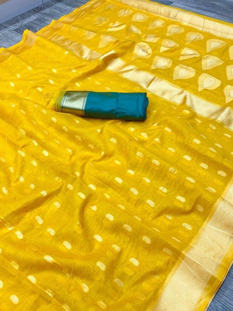 SOFT LILAN SLAB ATTRACTIVE CHARMFULL SAREE  WITH UNSTITCHED BLOUSE