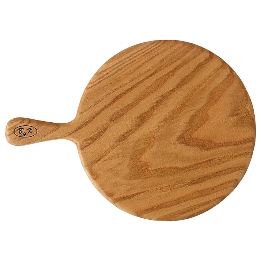Rundes Servierbrett Eiche mit Griff 30cm – Pizza & Brotbrett massiv