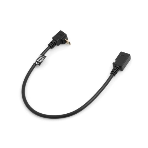 Micro USB 90° Grad abwärts Winkel Kabel auf Micro USB Adapter Kabel Verlängerung 27 cm | System-S