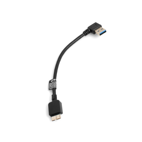 Micro USB 3.0 zu USB 3.0 Typ A 90° gewinkelt Kabel Datenkabel Ladekabel 17 cm | System-S