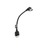Micro USB 3.0 zu USB 3.0 Typ A 90° gewinkelt Kabel Datenkabel Ladekabel 17 cm | System-S