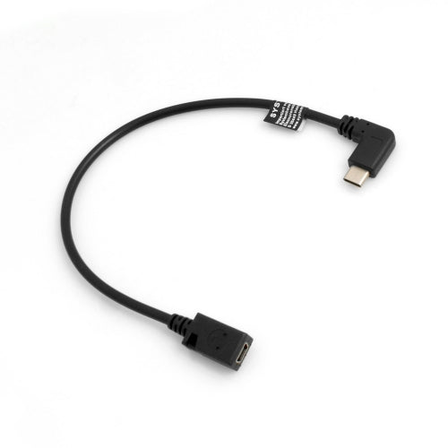 USB-C auf Mini-USB Adapterkabel 27 cm, 90° Winkel, Stecker auf Buchse | SYSTEM-S