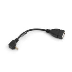 Micro USB OTG On The Go Host 90° Grad aufwärts Winkel Kabel auf USB Typ A Buchse Adapter Kabel 13 cm | System-S