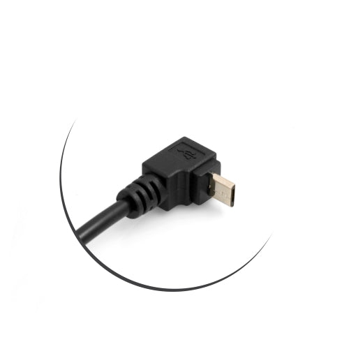 Micro USB 90° Grad aufwärts gewinkelt Winkel Kabel Adapter Datenkabel Ladekabel 27 cm | System-S