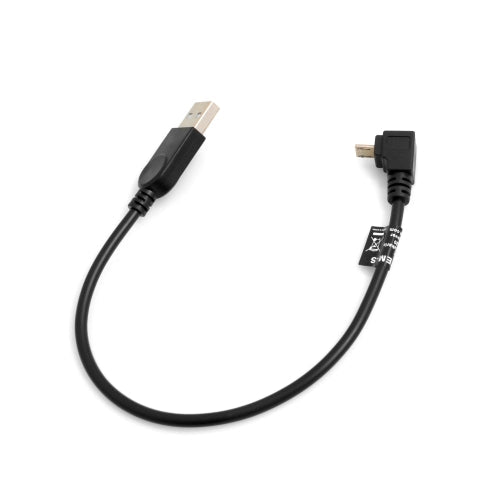 Micro USB Kabel 90° Grad abwärts gewinkelt Winkel Adapter Datenkabel Ladekabel 27 cm | System-S